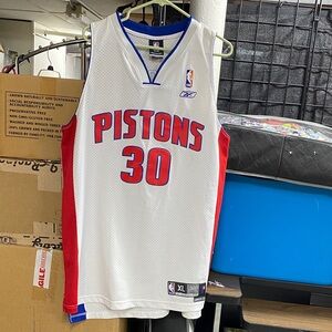 Detroit Pistons Rasheed Wallace #30 Reebok NBA Jersey Men’s XL White